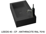 Lave-mains, sur mesure : L 50 à 80 x P 35 à 51 cm, finition lisse mate, 10 couleurs au choix, Anti bactérien, résine Akrytan® teinté dans la masse, Livraison Offerte.