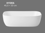 Vasque HYDRA rectangulaire 45,5 cm en céramique blanc brillant. Lavabo design à poser avec technologies UP-SLIM et UP-CLEAN. Garantie 10 ans. Livraison gratuite.