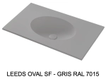 Plan vasque lavabo sur mesure : L 60 à 201 x P 40 à 51 cm, finition lisse mate, 10 couleurs au choix, Anti bactérien, résine Akrytan® teinté dans la masse, Livraison Offerte.