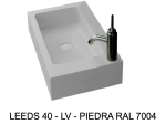Skræddersyet håndvask, farvet resin LEEDS LV55-B