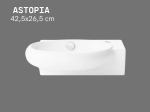 Vasque murale compacte ASTOPIA 42,5 cm blanc brillant. Idéale WC et petite salle de bain. Design ovale, gain de place, garantie 10 ans. Livraison gratuite.