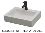 Lave-mains, sur mesure : L 50 à 80 x P 35 à 51 cm, finition lisse mate, 10 couleurs au choix, Anti bactérien, résine Akrytan® teinté dans la masse, Livraison Offerte.