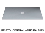 Receveur de douche bonde central, extra plat, résine gris