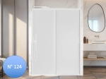 Paroi de douche coulissante sur mesure, Blanc verre opaque - VERSAILLES
