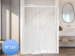 Paroi de douche coulissante sur mesure, Blanc verre opaque - VERSAILLES