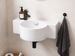 Lave-mains mural gauche OLYMPIE 40 cm blanc brillant. Avec trop-plein et trou robinetterie. Idéal WC invités. Garantie 10 ans. Livraison gratuite.