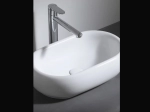 Vasque SELLASIA ovale 50 cm en céramique blanc brillant. Lavabo à poser design, sans trop-plein. Entretien facile UP-CLEAN. Garantie 10 ans.  Livraison gratuite.