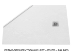Receveur de douche pentagonal avec seuil anti-débordement – FRAME-OPEN